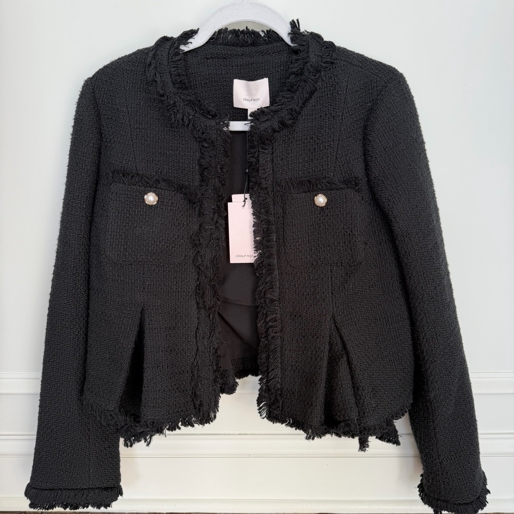 Cinq a Sept Misty Tweed Jacket - Size 4 - NWT - Picture 5 of 14